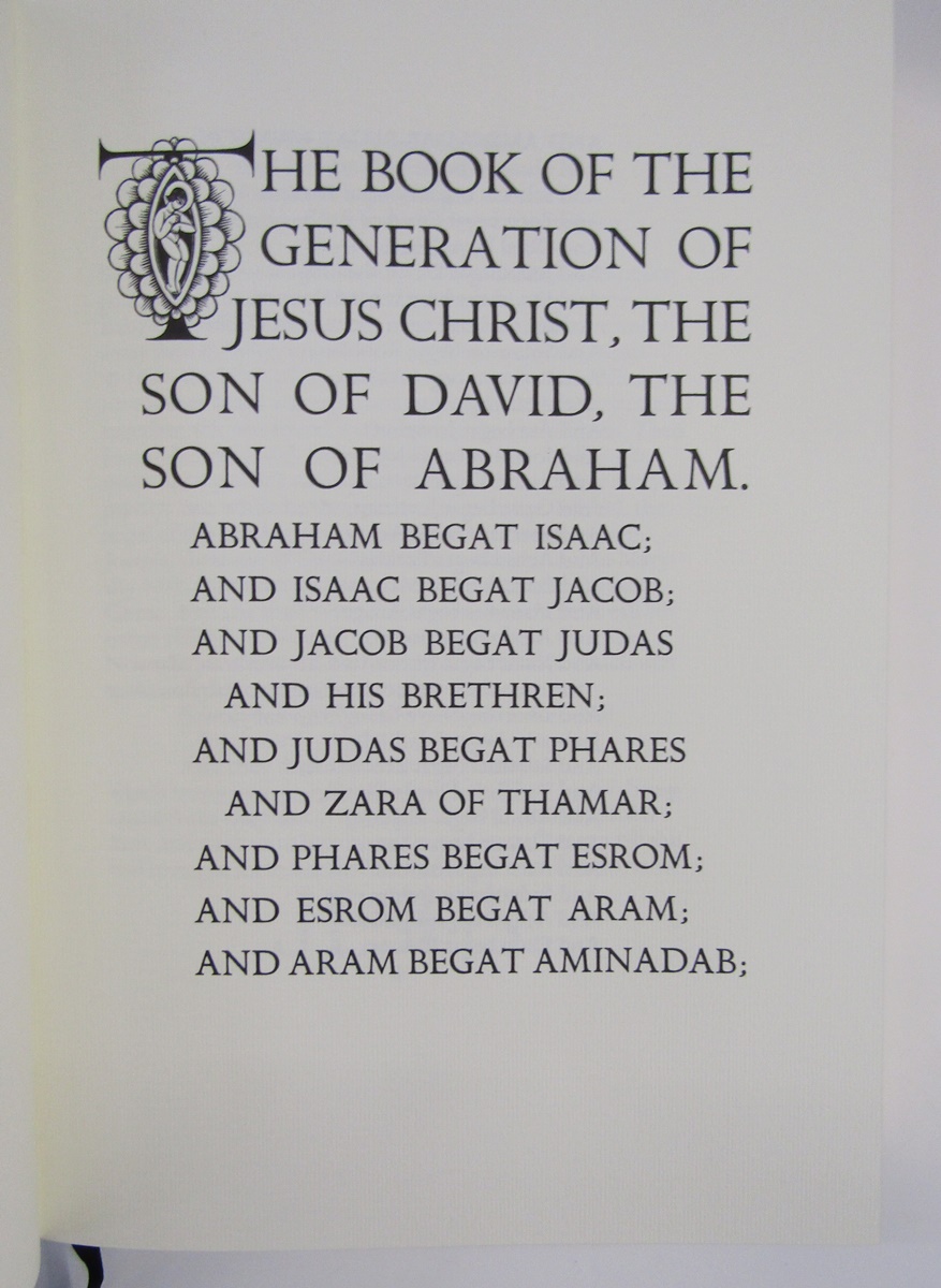 Gill, Eric (ills.)  "The Four Gospels of the Lord Jesus Christ...." Folio Society reprint of the - Image 6 of 36