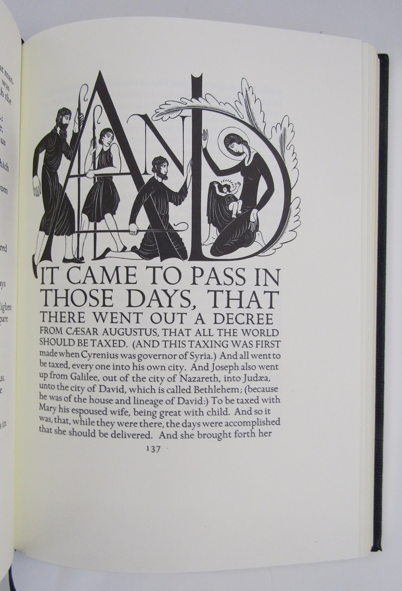 Gill, Eric (ills.)  "The Four Gospels of the Lord Jesus Christ...." Folio Society reprint of the - Image 10 of 36