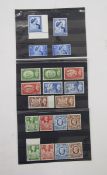 GB stamps: Three stock-cards of mint and used KGVI high values to £1 including 1948 Silver Wedding.