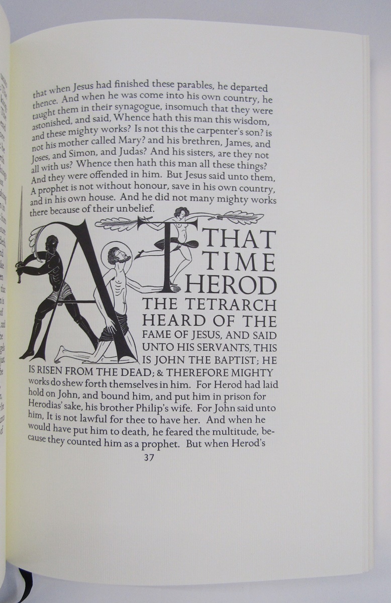 Gill, Eric (ills.)  "The Four Gospels of the Lord Jesus Christ...." Folio Society reprint of the - Image 26 of 36