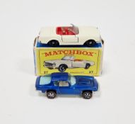 Matchbox Series boxed diecast model No.27 Mercedes-Benz 230SL, cream body red interior together with