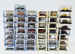 Collection of cased Oxford diecast vehicles, 1:76 scale, including 26 railway scale vehicles, 24