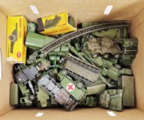 Large quantity of Dinky, Corgi and other diecast model military vehicles and equipment to include