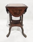 Late 19th/early 20th century mahogany, walnut and satinwood games table, the top inlaid with a chess