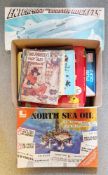 Collection of toys including boxed Revell 'Enterprise with booster rockets' model kit, Omnia North