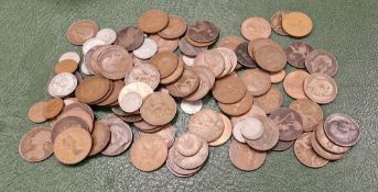 Mixed lot of coins including Victorian and pre-decimal copper pennies and other pre-decimal and