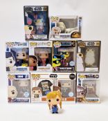 Nine boxed Funko Pop! vinyl figures including No.99 Padma Patil, No. 472 Lex Luther, No. 371
