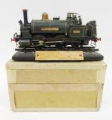 Scratchbuilt '0' gauge 0-6-0 electric 'Caradon' loco no.1210, model of the original built in 1864,