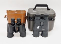 Two pairs of binoculars including a leather cased set of Greenkat 7x50 field binoculars, no.GK5-