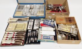 Canteen of cutlery by Walker & Hall, comprising forks, spoons and knives, and a quantity of assorted