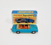 Matchbox Lesney Superfast diecast model car, No.69 Rolls Royce Silver Shadow with yellow base blue