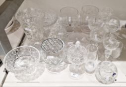 Collection of 20th century cut-glass, including: four large Edinburgh Crystal wine glasses, a Stuart