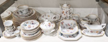 Wedgwood Devon Rose part dinner and coffee service to include coffee pot, octagonal tureen and