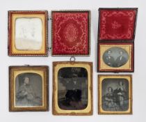 Two 19th century cased daguerreotype photographs, one of two gentleman, and the other of a husband