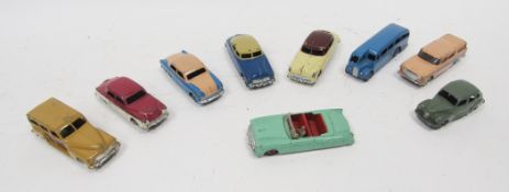Collection of Dinky unboxed to include no.132 Packard, no.172 Studebaker, no.170 Ford Sedan, no.