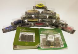 Cased Del Prado 'The ultimate car collection' diecast cars, scale 1:43, including Renault 5 turbo,
