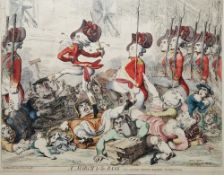 After James Gillray (1756-1815) Etching with contemporary hand colouring 