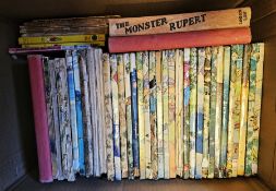 Rupert the Bear - 33 annuals / books, three dating from the 1940's but lacking covers and the