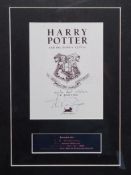 J K Rowling autograph- facsimile page from Harry Potter and the goblet of fire signed ' with best