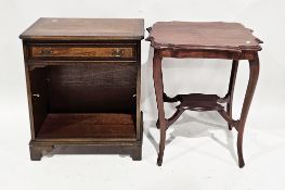 Early 20th century mahogany side table, the shaped top raised on four cabriole legs united by an