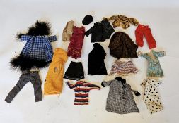 Collection of fashion doll's clothing and accessories including some 1970's Sindy, Tressy and Patch