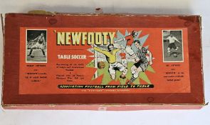 Newfooty Table Soccer game, c.1953-54, in original illustrated box with 22 players, ball and
