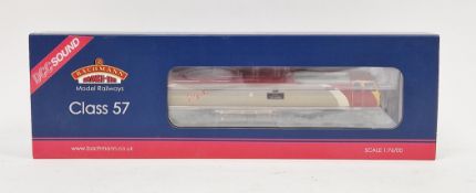 Bachmann boxed 00 gauge model railway engine '32-762DS Class 57/3 57312 The Hood Virgin' (