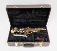 Trevor James & Co 'The Horn' Revolution 2 alto saxophone, silvered and yellow metal finish, serial