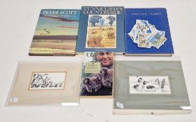 Collection of books, prints and cigarette cards all relating to the countryside and wildlife
