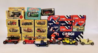 Nine boxed diecast Matchbox 'Models of Yesteryear' including Y-2 1911 Renault, Y-12 horse bus, Y-5
