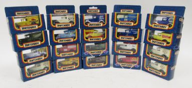 Collection of boxed Matchbox diecast advertising vans including two limited edition MB-38 Australian