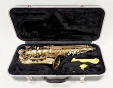 Montreux series III alto saxophone, yellow brass, serial number 234235, in hard fitted case