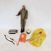 Original Palitoy Hasbro 1960's Action Man action pilot with blonde hair and brown eyes, dressed in a