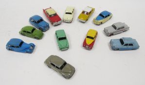 Collection of Dinky unboxed to include no.162 Ford Zephyr, Morris Oxford, Hillman Minx, no.174