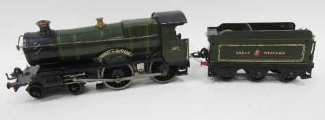Hornby 4-4-0 electric loco ‘County of Bedford’ 3821 GWR green and GW tender