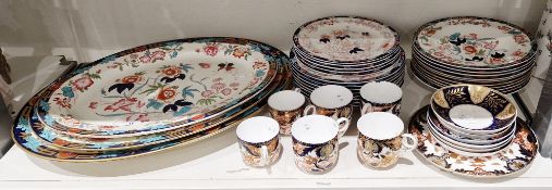 Late 19th century Royal Crown Derby Imari pattern part tea service, printed and impressed marks,