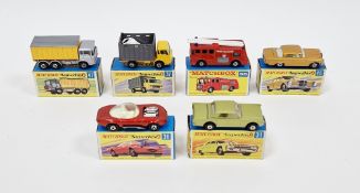 Six boxed Matchbox Superfast diecast model cars to include No.31 Lincoln Continental, No.35