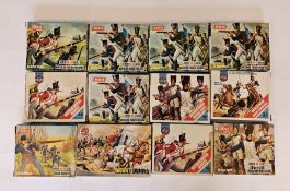 Airfix boxed HO/OO model kits to include 3 X S44 - 69 Waterloo French Infantry, S44 89 Waterloo