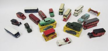 Two Dinky BOAC coaches no.283, Dinky Royal Mail van no.260, Dinky telephone service van no.261, MG