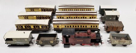 Kit or scratch built 0 gauge model railway items including locomotive / engine 'Caledonia' 15,