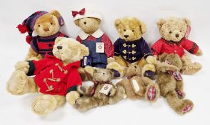 Teddy bears - 4 'Harrods of London' year bears being 2000, 2003, 2004, 2014 together with 4 Boyds