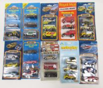 Ten carded Matchbox diecast three vehicle sets including Royal Mail collectors models for Promod