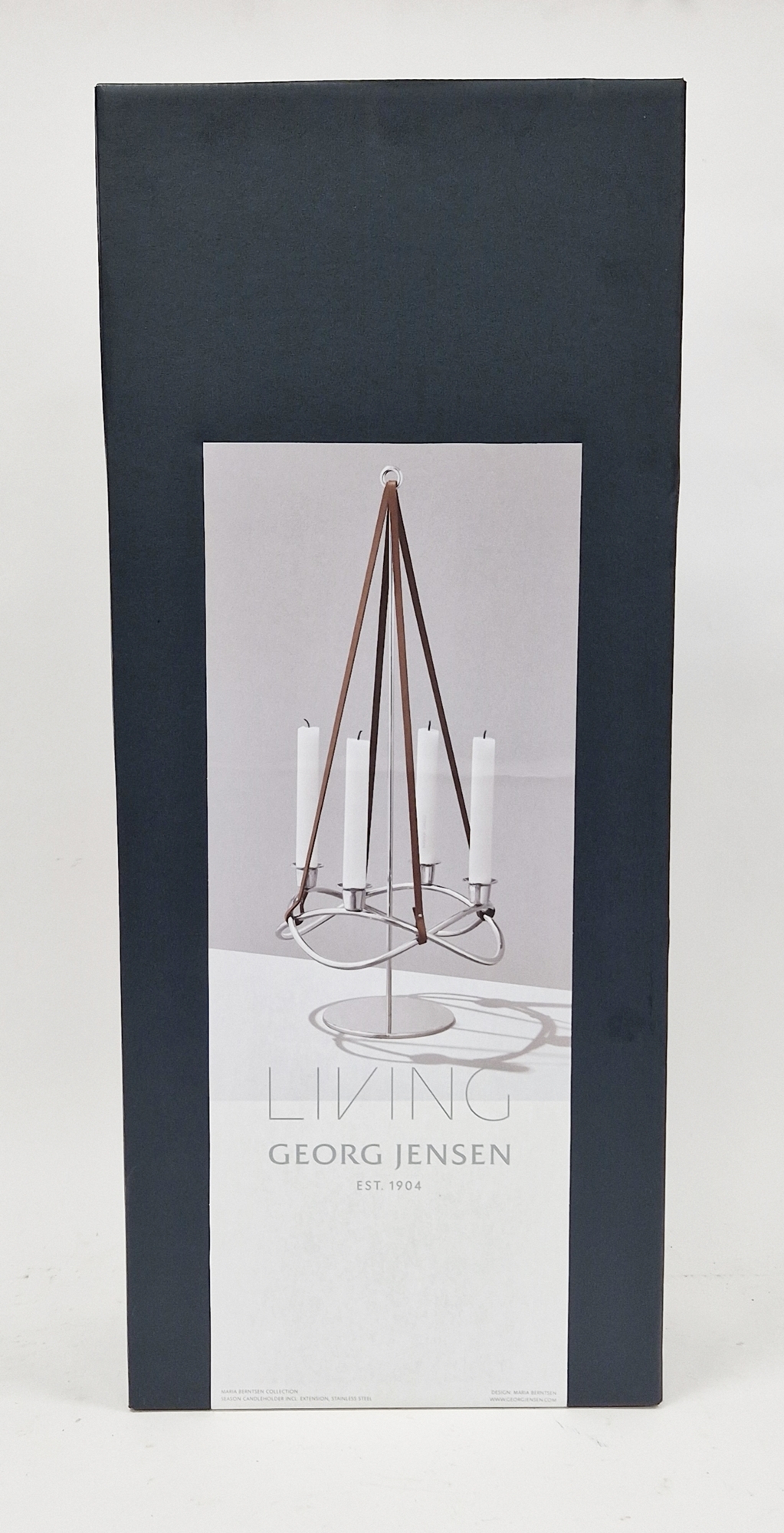 Georg Jensen Living Season candle holder designed by Maria Berntsen, in original box
