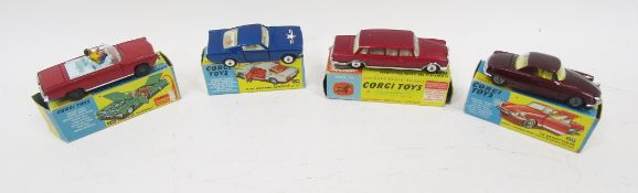 Four boxed Corgi Toys to include No.247 Mercedes Benz 600 Pullman, No.259 