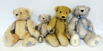 Two Dean's Rag Book silver members teddy bears including 2005 silver society special edition bear