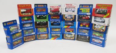 Collection of boxed Matchbox diecast vehicles including 16 x 'My First Matchbox' LL-111, 5 x limited