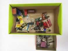 Quantity of accessories to include tinplate fire booth, tinplate platform ticket dispensers,