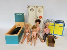 Two original Pedigree Sindy dolls, one marked 033055X to back of neck and made in Hong Kong to back,