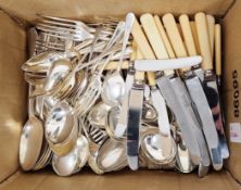 Collection of silver plated flatware including pieces by Arthur Price, to include dessert spoons,