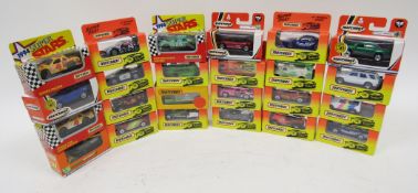 Collection of boxed Matchbox diecast vehicles including 10 x 'Superfast' racing cars including 24